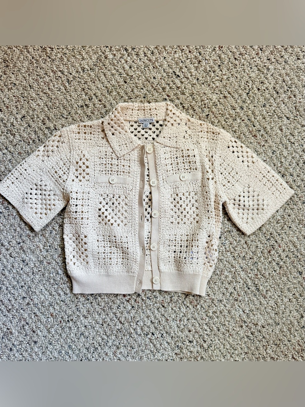 NWOT | J.Crew Crewcuts Girls Crochet Cardigan | Size L 10-11